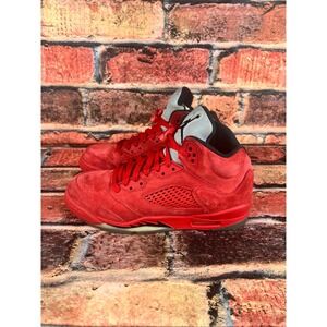 Nike Air Jordan 5 Retro BG 'Red Suede' 2017 440888-602 Youth Size 6.5Y